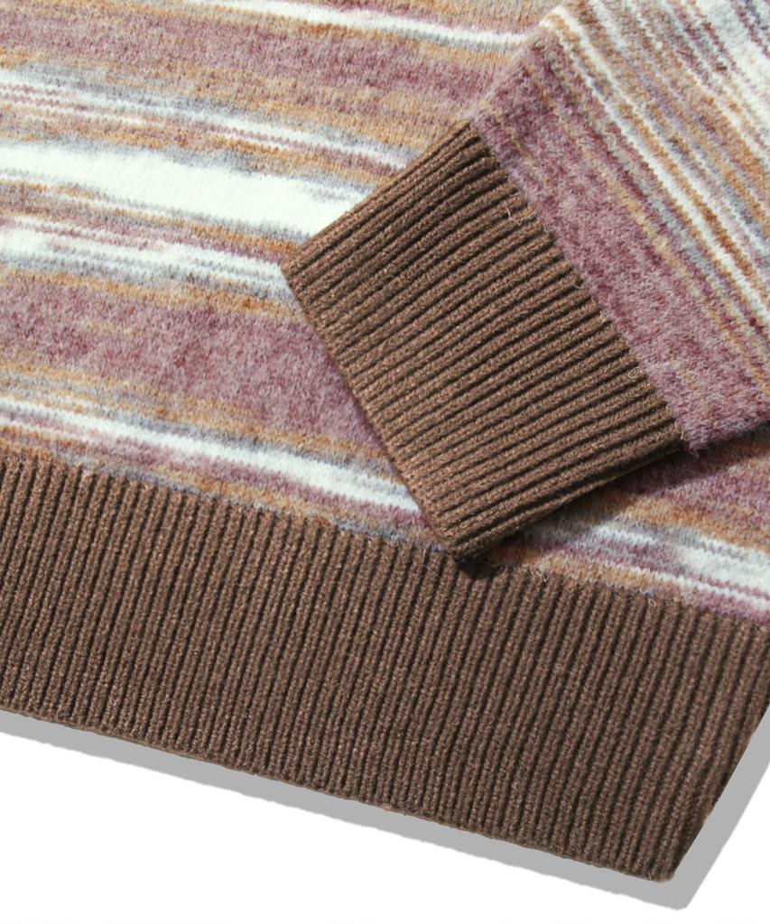 TRILLION Washable Multi-Color Gradient Crewneck Knit_Brown
