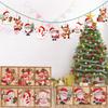 9 Pieces Christmas Wooden Hanging Ornaments Decoration with Holes Pendant Craft for Wall
