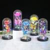 Eternal Rose Glass Cover Ornament Christmas Valentine's Day Gift LED Butterfly Atmosphere Light Window Decoration