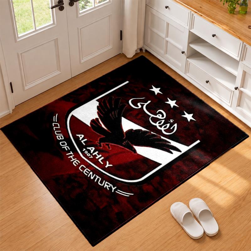 Al Ahly FC Carpet Door Mat for Living Room or Bedroom Protective Mat Under Chair Office Decoration Christmas Gift Birthday Present