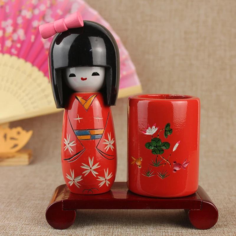 Japanese Puppet Doll Kimono Sakura Cartoon Dolls Home Decoration Cuisine Sushi Restaurant Ornament Girl Cute Desktop Gift 1/3Pcs