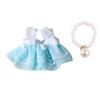 Beautiful Hamster Lace Skirt Comfortable Handmade Animals Princess Dress with Pearl Necklace Small Pet Vest Indoor Outdoor