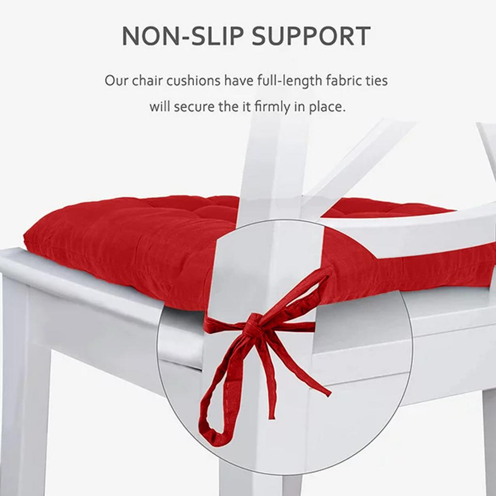 Kitchen Dining Chair Cushion Thick Soft Comfort Square Chair Pads Adjustable Strap Seat Cushion For Desk Office Chair Tools