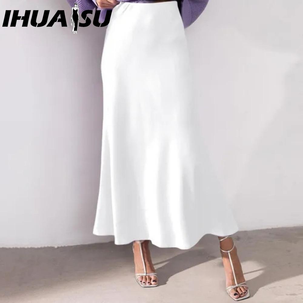 

IHUASU Женская Модная Повседневная Летняя Весенняя Юбка M белый