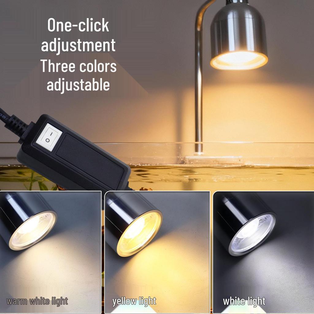 Xinma Waterproof LED Aquarium Spotlight - Adjustable COB Light for South American Tank and Aquatic Plants