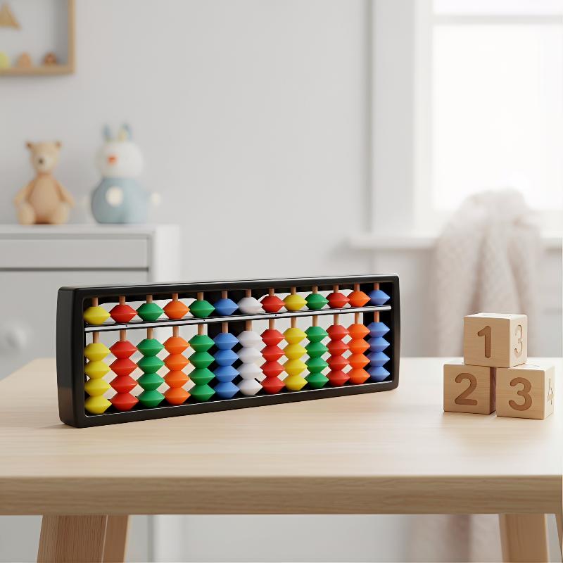1 stk. Bærbar Kinesisk 13 Cifret Søjle Abacus Aritmetik Soroban Beregnende Tælle Matematik Læringsværktøj For Børn