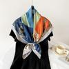 90*90Cm Square Scarf Twill Cotton Feeling Women Head Shawls And Wraps Luxury Print Neck Scarves Hijab Bandana Pashmina