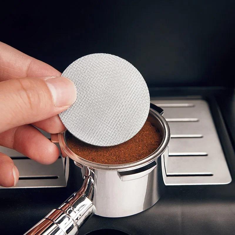 51/53/58mm Coffee Secondary Water Distribution Net 1mm/1.7mm Stainless Steel Filter Coffee Handle Sintered Net Coffee Utensils