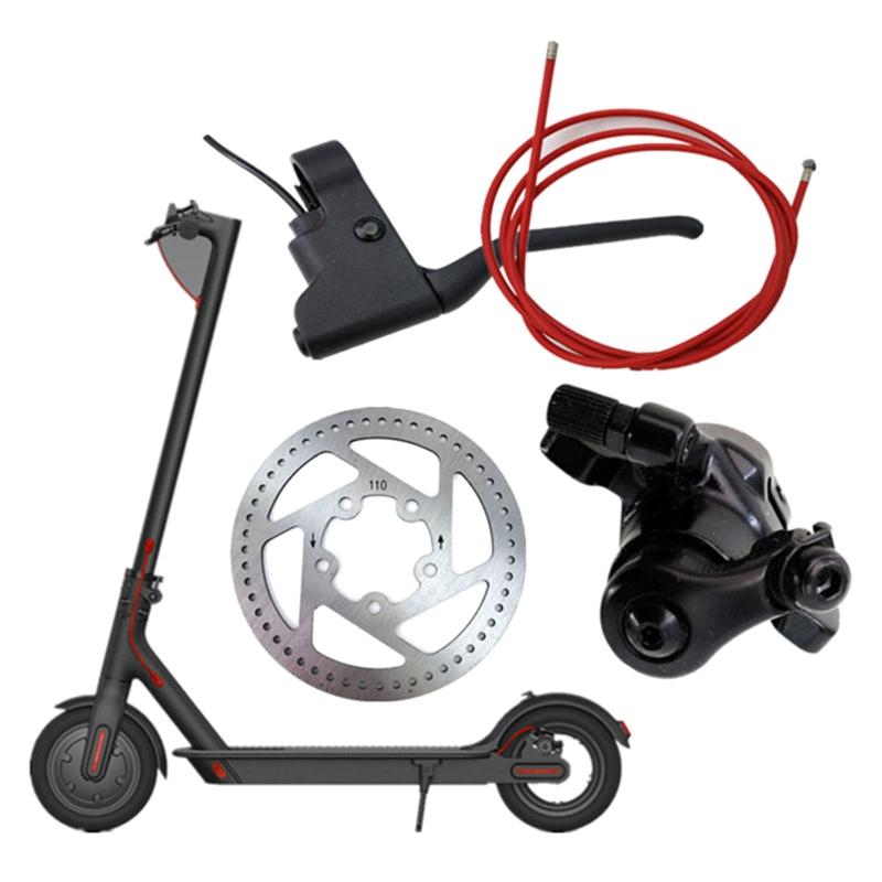 Hamulec Tarczowy Hamulce Rączka Koło Tylne Tarcza 110mm 120mm Linka Hamulcowa 1900mm do Roweru Elektrycznego M365