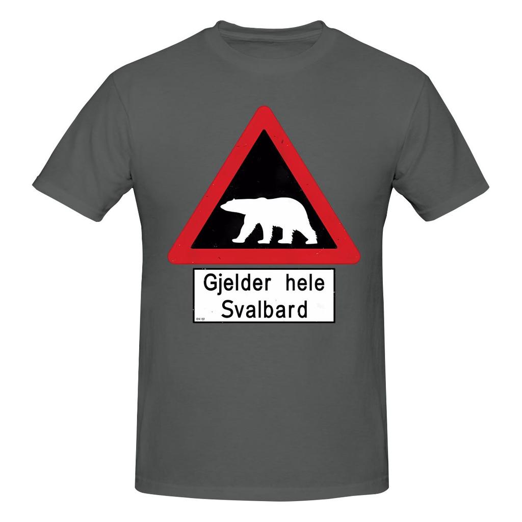 Lustiges Svalbard Eisbär Schild Gjelder Hele Svalbard Unisex Gedrucktes T-Shirt Unisex T-Shirtwesentlich