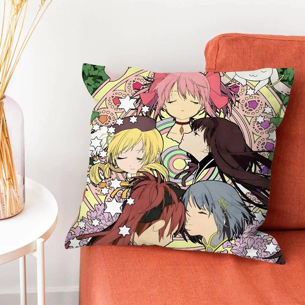 Puella Magi Madoka Magica Pillow Case Pillow Case Living Room Sofa Cushion Cover Suitable For Home Bedroom Room Decoration