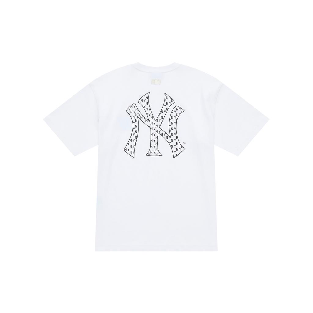 New MLB MONOGRAM Collection New York Yankees SS25 T Shirt Unisex White 3ATSM7053-50WHS