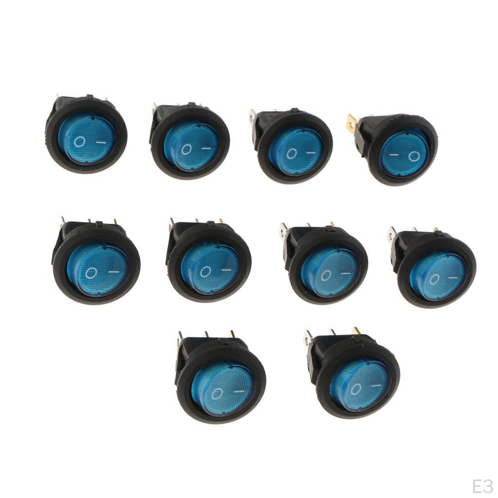 Round Illuminated Rocker Switch,LED Car Lights, Action,12V 20A