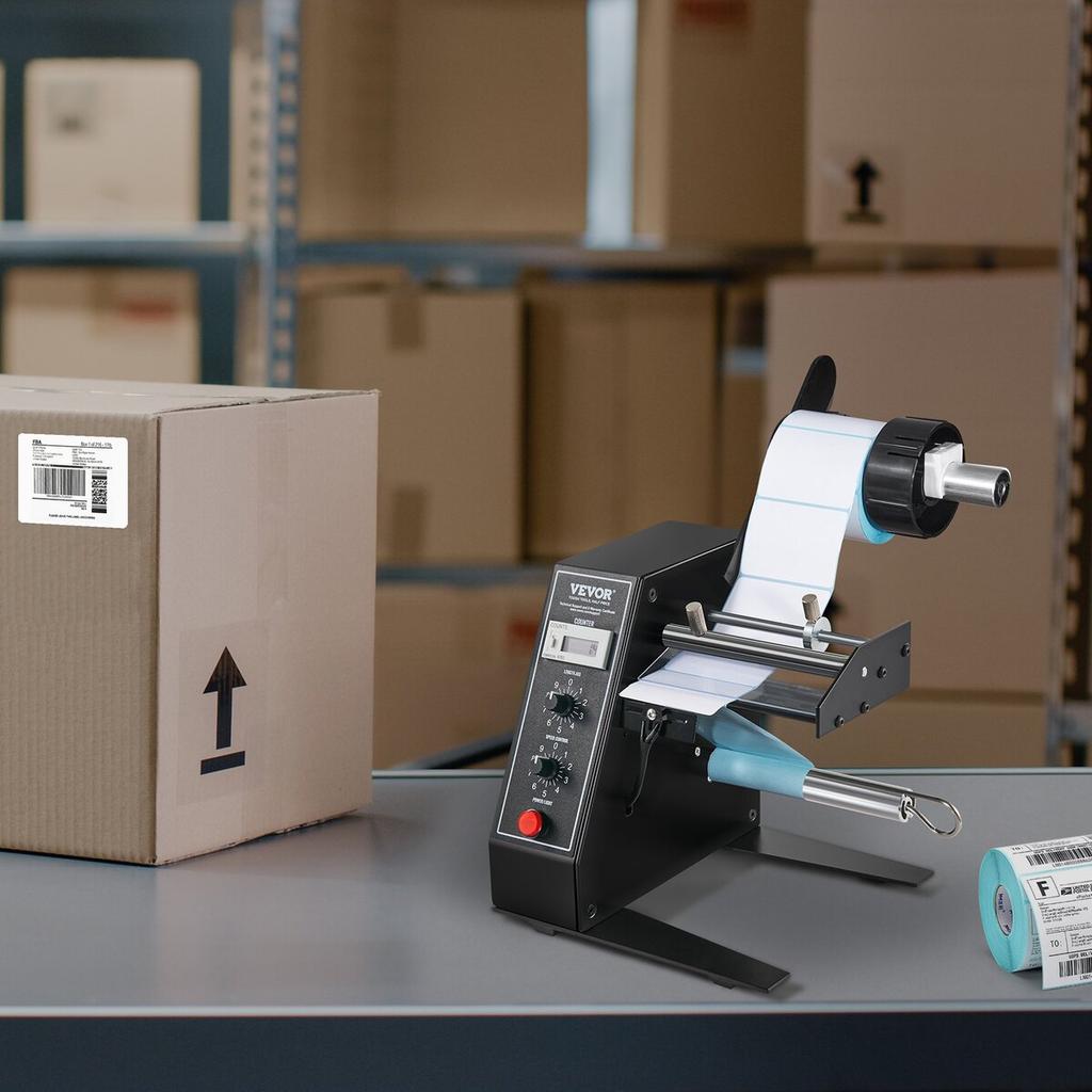 Automatic Label Dispenser, Width 0.6"-4.9"/15-125 mm, Length 0.1"-5.9"/3-150 mm, Automatic Label Stripper Label Separating Machine, Speed Adjustable