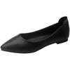Fashion black/white solid color women working flats shoes soft bottom slip on loafers spring shallow mouth nurse mocasines plus size 43