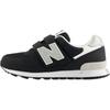 Nb 313 V2 Synthetic Leather Comfortable Durable Wear-Resistant Low-Top Running Shoes Kids Sneakers Black White P3139JN