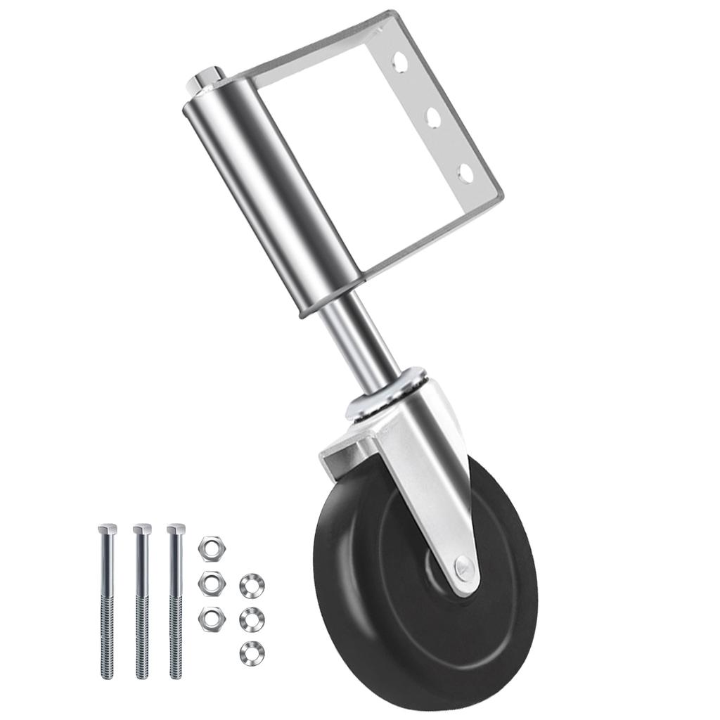 Spring Loaded Gate Caster Replacement Garden Gate Wheels Wear Resistant Gate Spring Shock Absorption Wheel Enduring