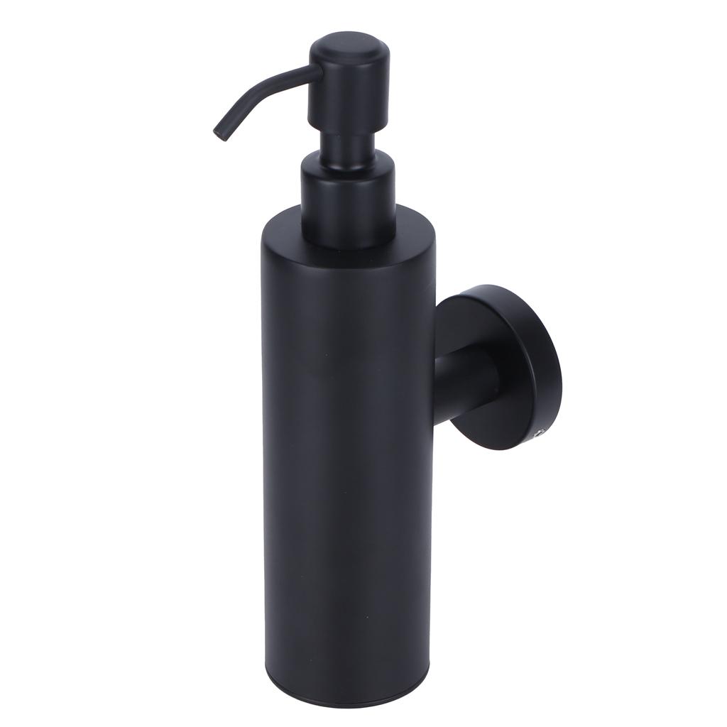 200ml Runder Seifenspender Wandmontiert Shampoo Duschgel Behälter Badezimmerzubehör Schwarz
