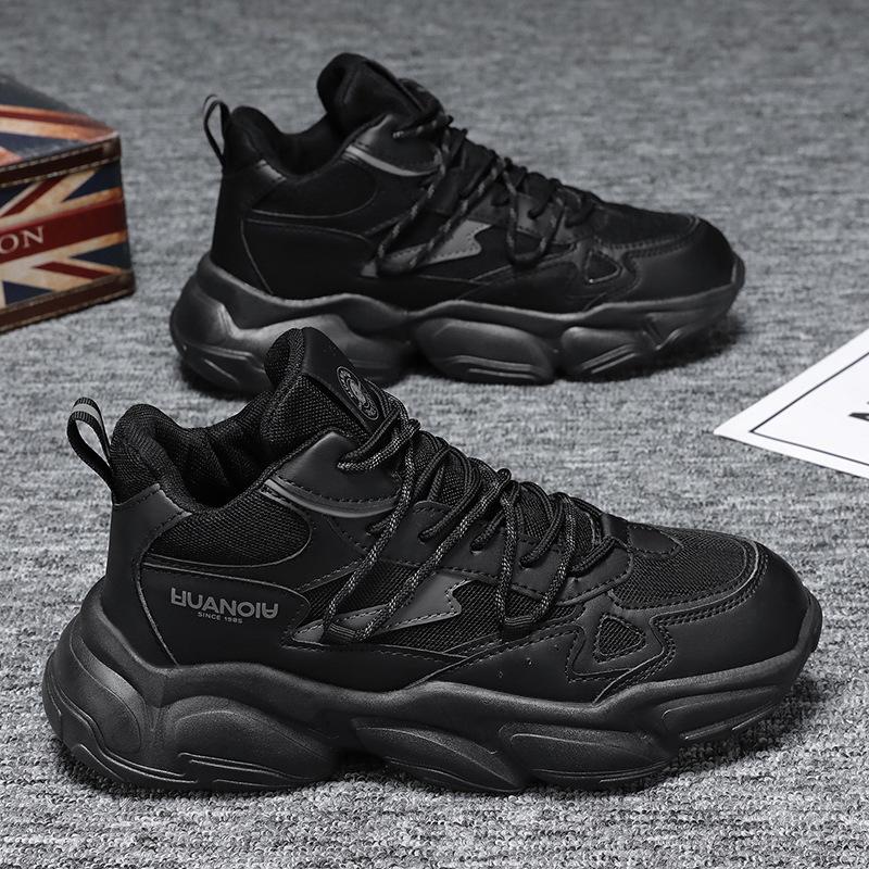 Men's shoes spring new breathable high-top shoes men's trendy versatile platform sports casual running trendy shoes