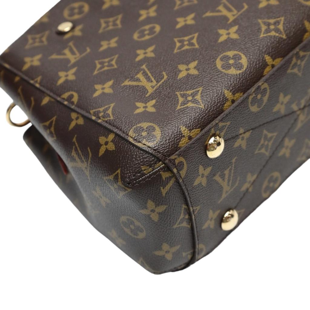 Louis Vuitton Monogram Handbag Shoulder Bag Monogram Canvas Brown Women M41055 Used
