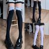 Women's Ballet Style Thigh High Stockings Bow Bandage Over the Knee Socks Lolitas JK Stundets Girls Stockings Hosiery