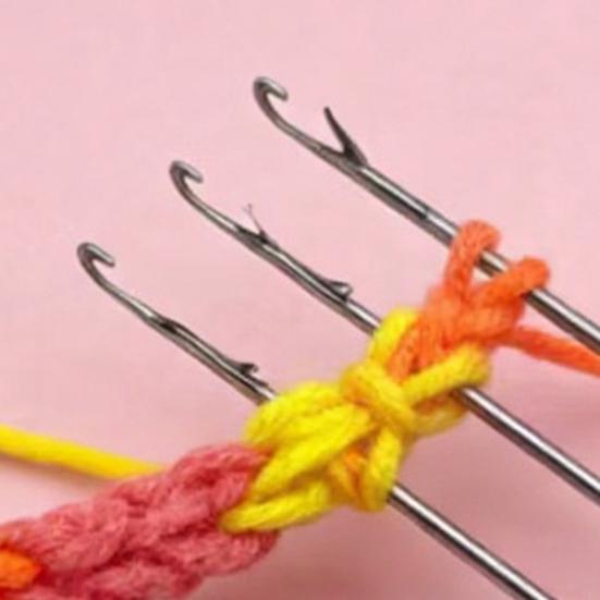 3/4-Latch Hook Cord Knitting Tool DIY Binding-Off Edging Knitting Projects Crochet Tool Yarn Weaving Crocheting Needle Hook