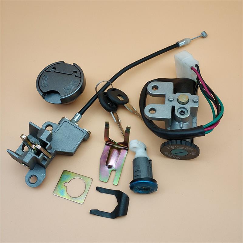 Lgnition Switch Lock 5 Wire Scooter Ignition Switch Contact Key Set For Moped 100 125cc GY6 49 50cc TaoTao Peace Roketa Jonway