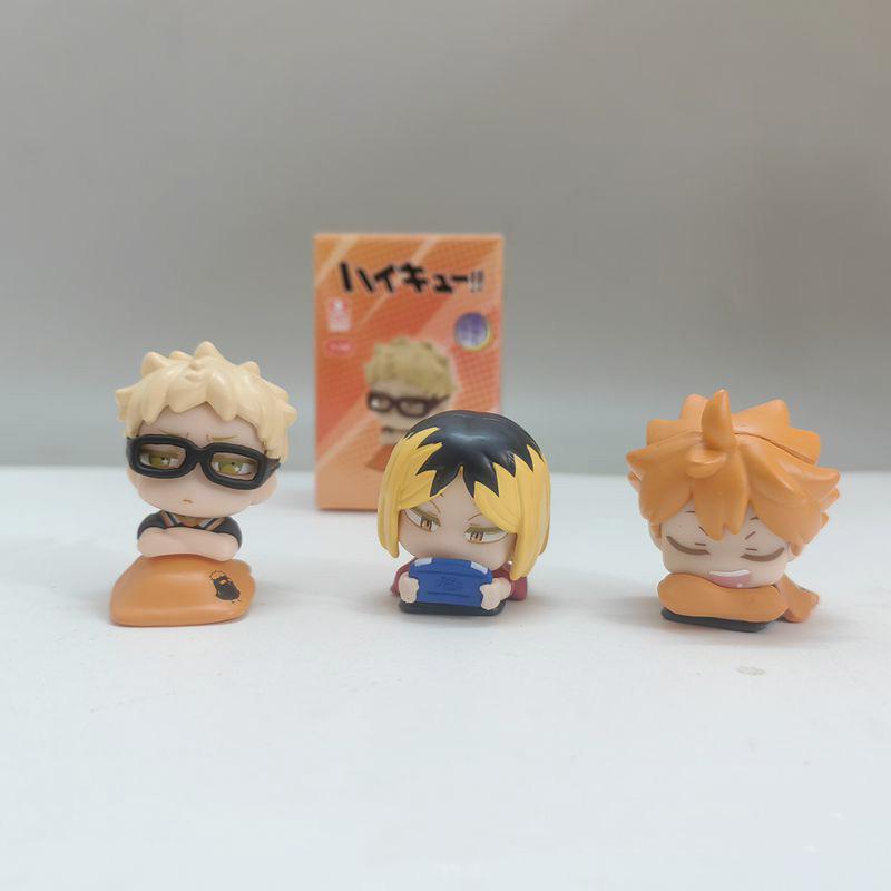 5pcs One Set Haikyuu!! Gashapon Toys Hinata Shoyo Kei Tsukishima Kozume Kenma Tetsurou Kuroo Anime Figure Model Ornaments Toys