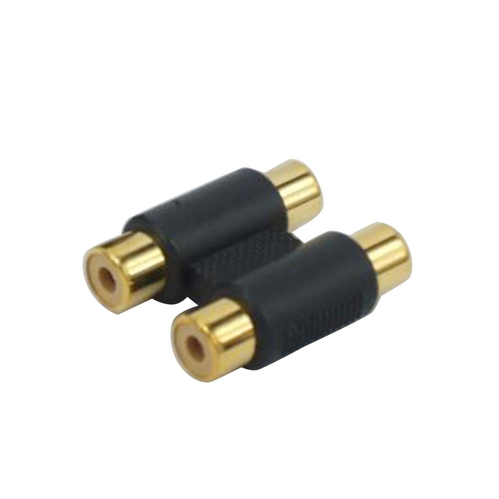 5pcs RCA Female To Female Coupler Adapter Connector RCA Phono Twin Coupler for Clear Sound Transmission Subwoofer Mixer