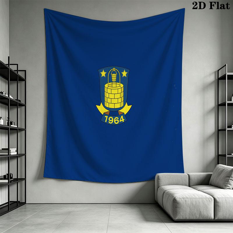 Brøndby IF POSTER Wall Hanging Printed Fabric Blanket Decorative Tapestries for Bedroom Living Room Home Decor