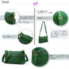 AKIYAMA Women's Handmade Genuine Leather Shoulder Bag, Lightweight, Small, Stylish, SpringSummer Pochette (Green)