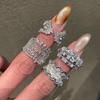 Exquisite Series: Elegant Silver Stackable Rings for Women In Light Luxury High-End Court Style