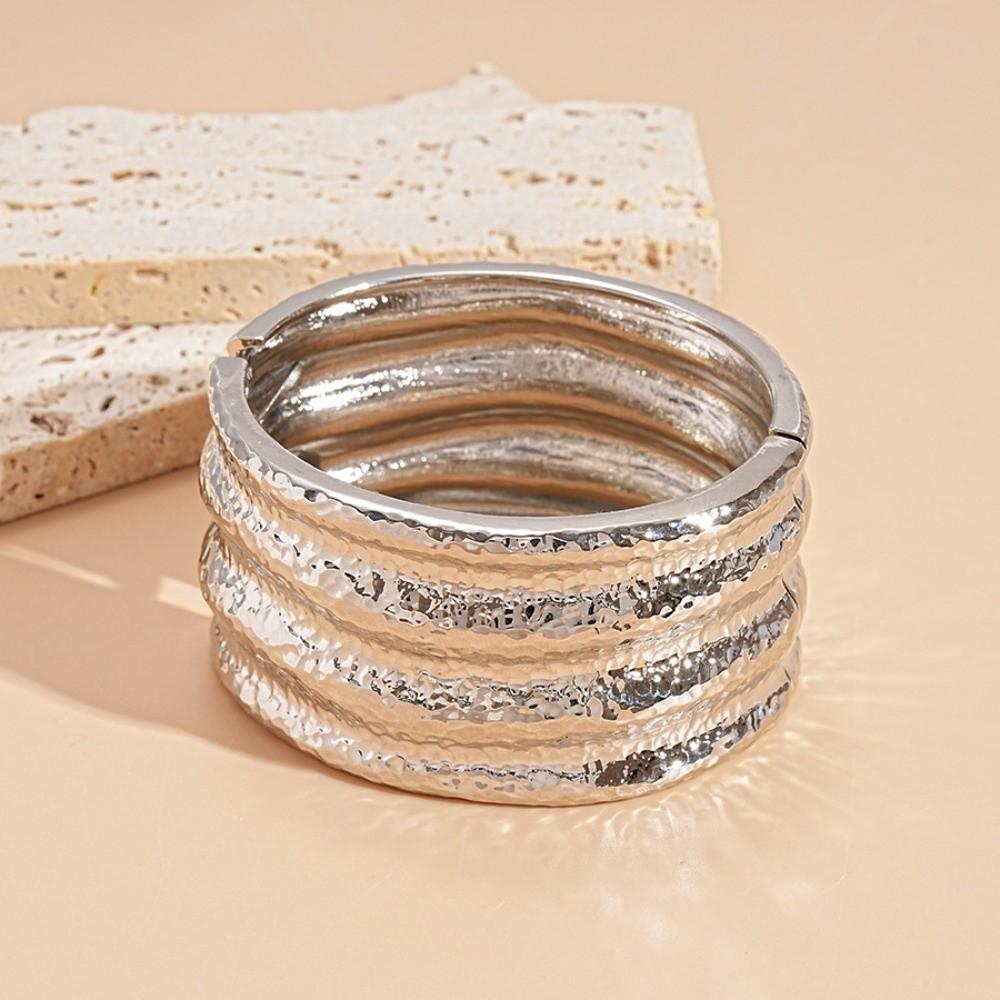 Metal Wide Open Bangle Zinc Zinc Alloy Exaggerated Bracelet Exaggerated Cuff Bangles  Gift