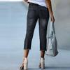 Dameskinny ripped trendy jeans distressed stretchy denimbukser