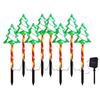 Solar Led Christmas Tree Lights Outdoor Ground Lamp Snowman Santa Claus Colorful Decor Lighting For Courtyard Balcony Garden