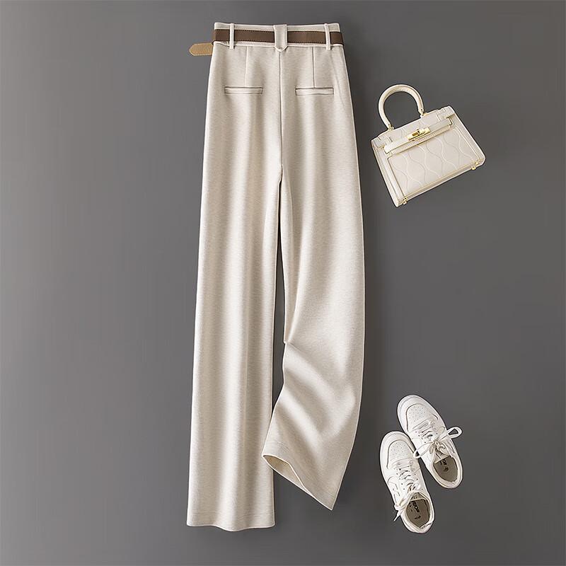 Sibaishe Women's High-Waist Loose Straight-Leg Casual Pants