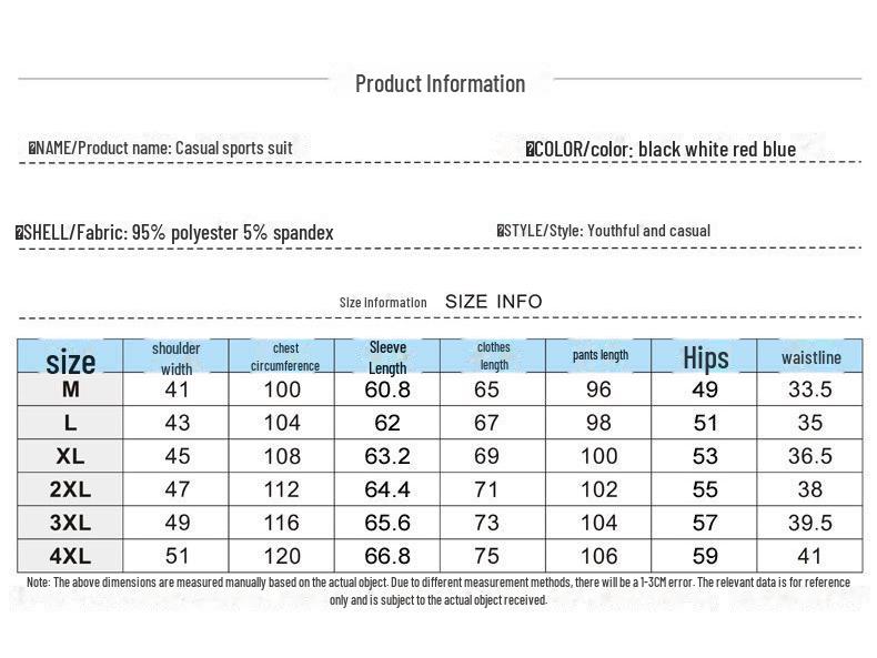 Korean Style Trendy Two-Piece Sportswear: Men's and Women's Casual Sweatshirt and Leggings