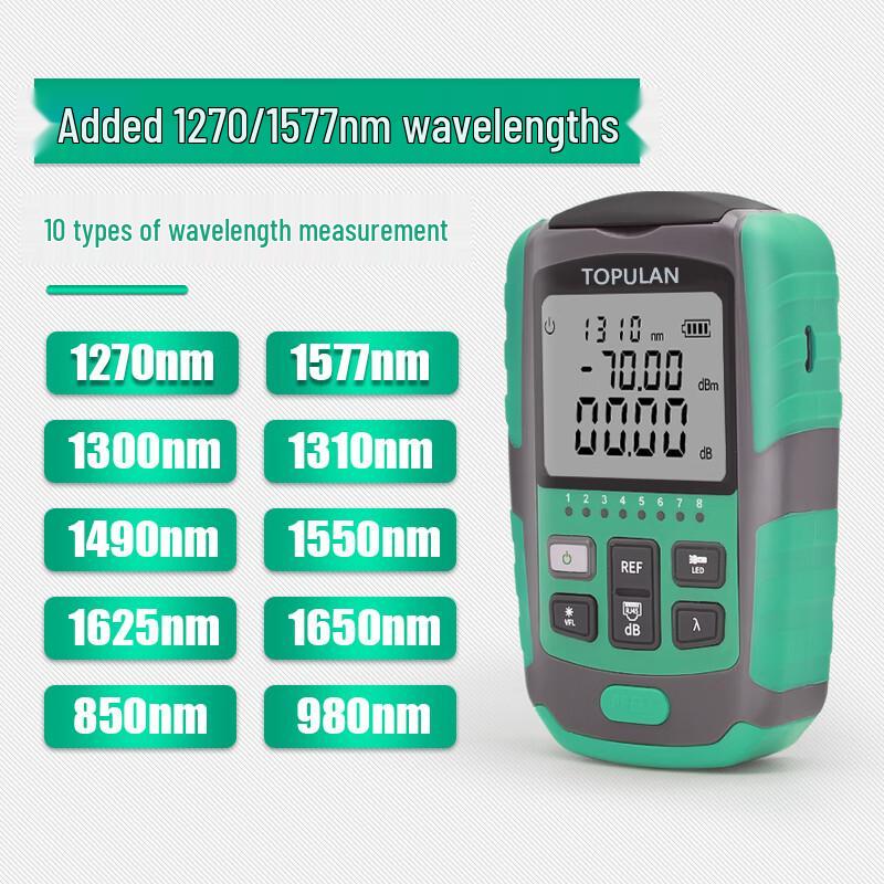 

Мини-измеритель оптической мощности и VFL с тестером сетевого кабеля Telecom (-70~+6dB)