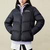 Anta Life Series Solid Color Logo Zipper Hooded Down Jacket Women outerwear Black 162248904-1