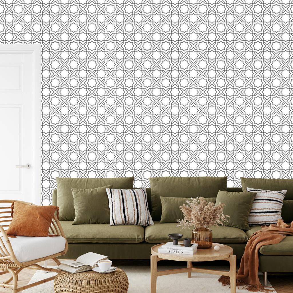 Geometric and oriental pattern wallpaper for living room and bedroom 50x1000