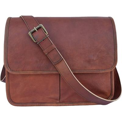 Leather Castle Vintage Messenger Bag 13 Inch Laptop/Macbook Satchel Crossbody Shoulder Bags Unisex