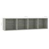 Bookshelf TV Cabinet Concrete Grey 143*30*36 Cm