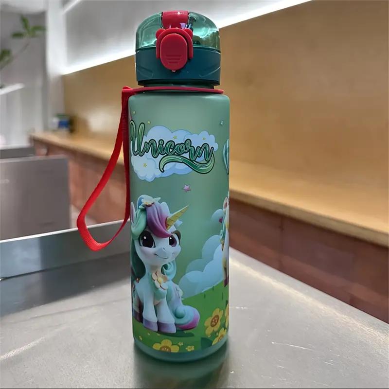 700ml Kosmische Astronauten-Themen Isolierte Wasserflasche Auslaufsicherer Klappdeckel Trageschlaufe Tragbar Entzückender Aktivitätenbecher BPA-Frei
