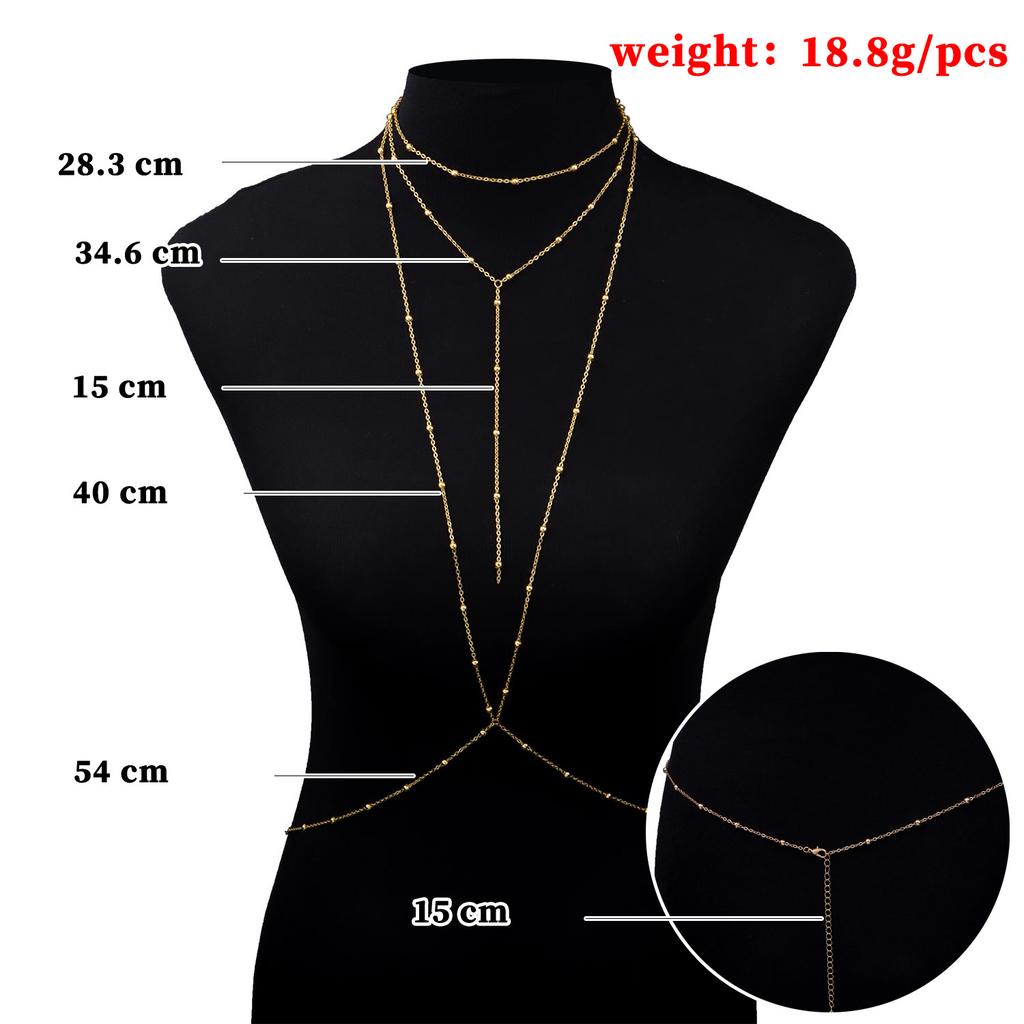 Neuer Sexy Mode Badeanzug BH Körperkette Damen Körper Perlenkette Accessoires BD7016