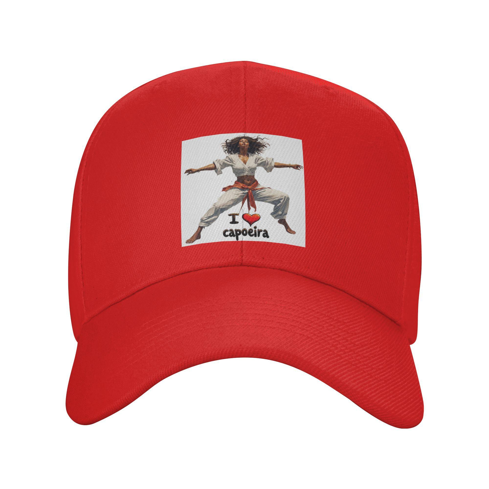 Dynamic Capoeira Art I Love Capoeira Design Baseball Caps Snapback Baseball Hats Breathable Casual Casquette Outdoor Unisex One Size