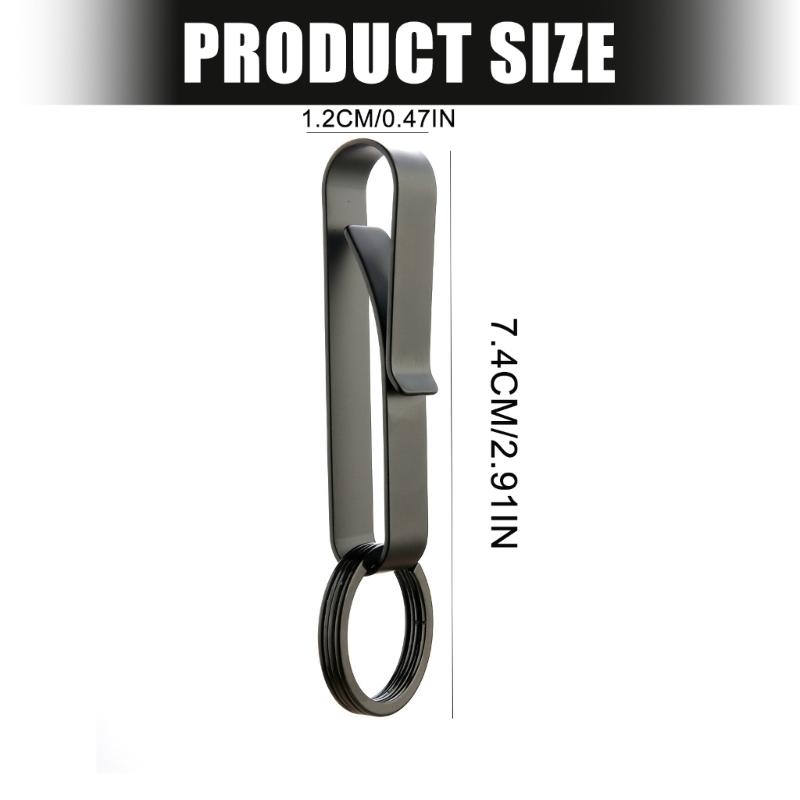 Stainless Steel Keychains Buckles Key Rings Car Accessor Waist Hanging Chain Rings Buckles Opener Outdoor Tool