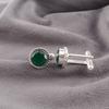 Natural Green Onyx Gemstone 925 Sterling Silver Jewelry Handmade Cufflinks0.51" CL-3-20