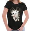 Retro Betty Boop Cartoon Cute Cheetah Print Womens Top Junior Graphic Tee