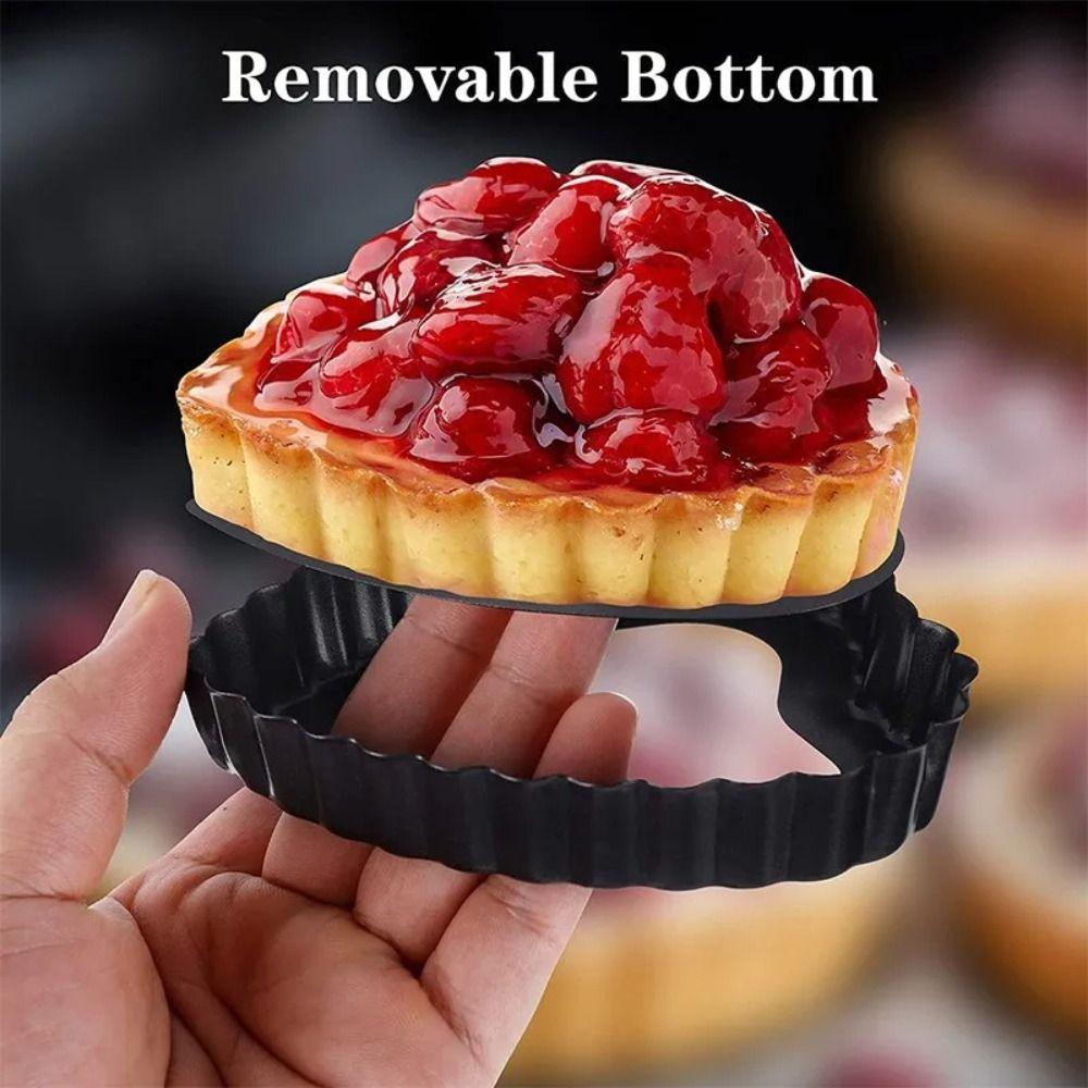 4 Inch Cake Baking Pan Non-Stick Tart Pan Mold Removable Flan Pan Molds