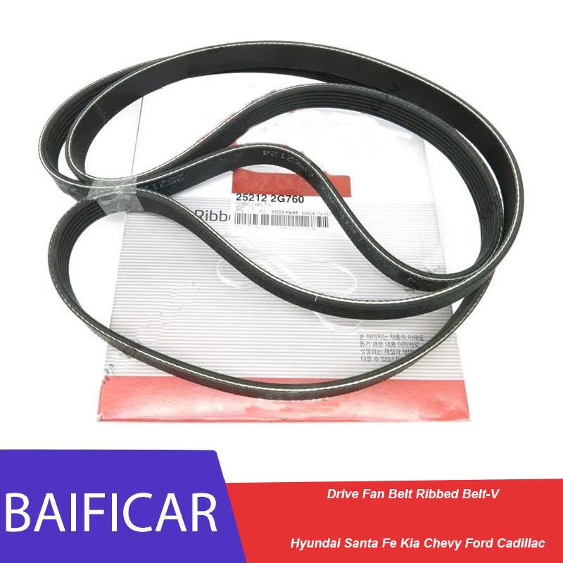 Baificar Brand New Drive Fan Belt Ribbed Belt-V 25212-2G760 252122G760 For Hyundai Santa Fe Kia Chevy Ford Cadillac
